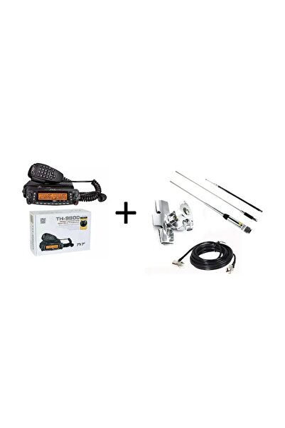 TYT TH-9800 Quad Band Araç Telsizi + 4 Band Anten gronda 5mt kablo tam takım