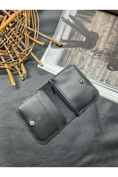 yedideri Unisex Μίνι θήκη για κάρτες από πραγματικό δέρμα - Μικρό πορτοφόλι