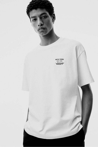 H&M Loose Fit Printed T-shirt