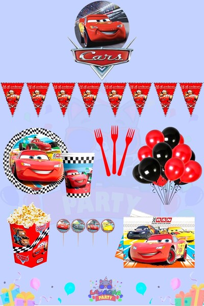 LASAGNA STORE Cars Arabalar Set de lux pentru petrecerea de aniversare pentru...