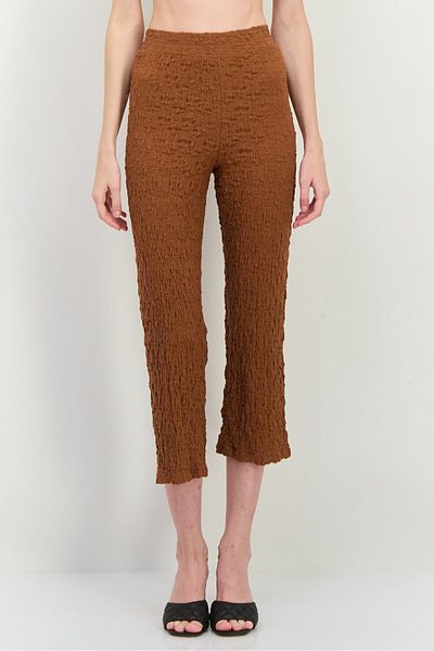 MANGO Woman Brown Women's Trousers 27047739