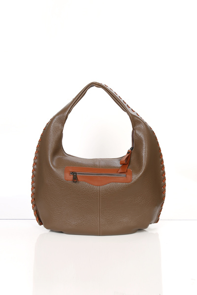 Nas Bag Nas Vktr Shoulder Bag with Knitted Embroidered Stripe Detail