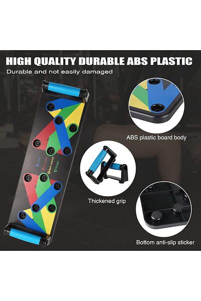 AWH Push Up Board 9-in-1, Multi-Functional Home Workout Equipment, Chest & Arm Strength Training