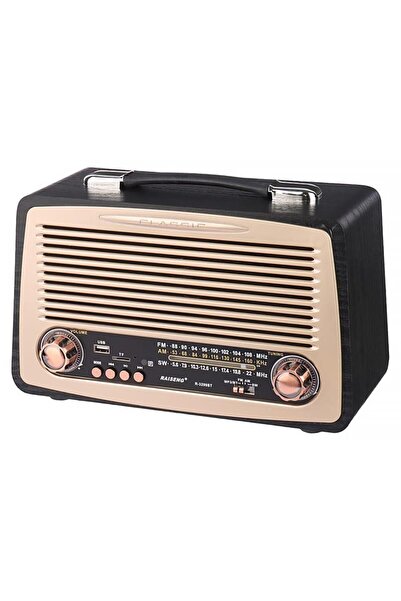 Coverzone Büyük Boy Retro Radyo Taşınabilir Bluetooth Speaker Ve Hoparlör Kla...