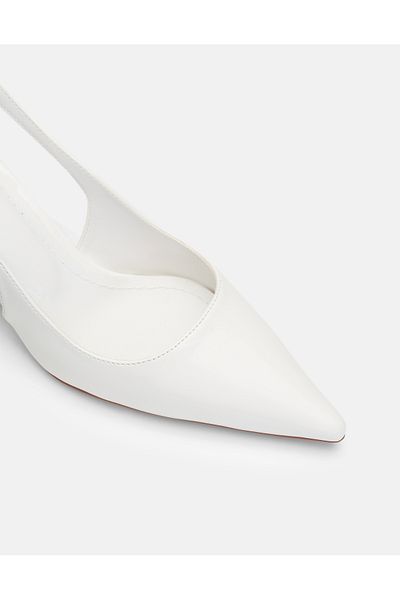Jorbinol Agata Patent Leather Classic Thin Heeled Shoes - White