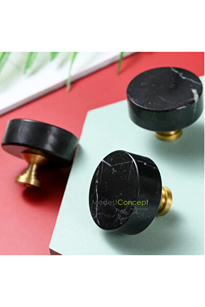 Modestmar Siyah Mermer Kulp, Dolap Kulpu, Çekmece Kulpu, Mobilya Kulpu, Merme...