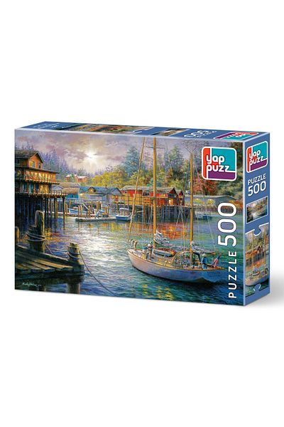 Art Puzzle Yappuzz Fishing Town 500 Piece Puzzle