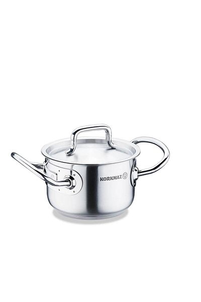 KORKMAZ Gastro Proline Steel Saucepan, 14 Cm14x9cm / 1.4l
