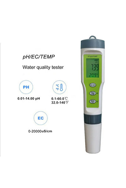 DNR 3in1 Dijital Ph/ec/sıcaklık Metre Işıklı Test Cihazı Iletkenlik Kalem Model
