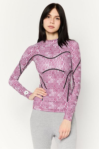adidas Women Sportswear Fit Long Sleeves Training Top, Burgundy