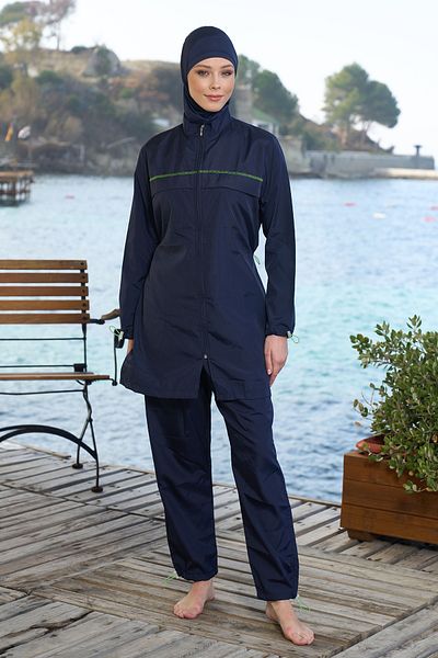 REMSA Μαγιό Navy Blue Hijab - Πλήρως καλυμμένο με αλεξίπτωτο, Μοντέλο 22995