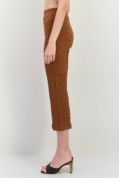 MANGO Woman Brown Women's Trousers 27047739