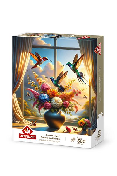Art Puzzle Flowers and Wings Tune 500 Piece Puzzle