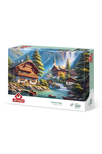 Art Puzzle Wooden Houses Valley 260 Piece Puzzle