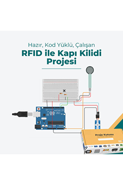 RoboThink Arduino Rfıd Ile Kapı Kilidi Projesi - Hazır Kodlanmış Çalışan Proje Seti