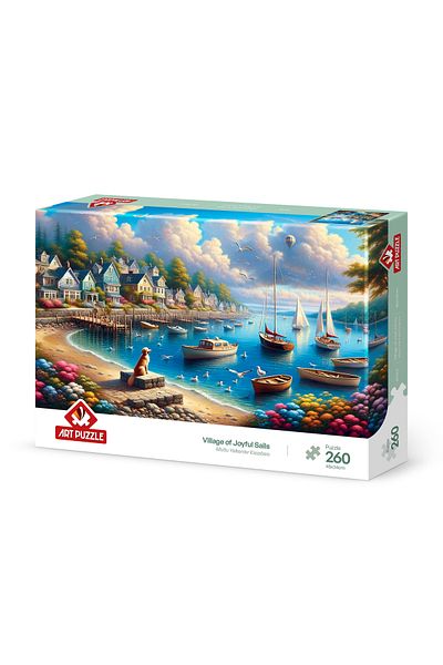 Art Puzzle Happy Sailing Town 260 Piece Puzzle