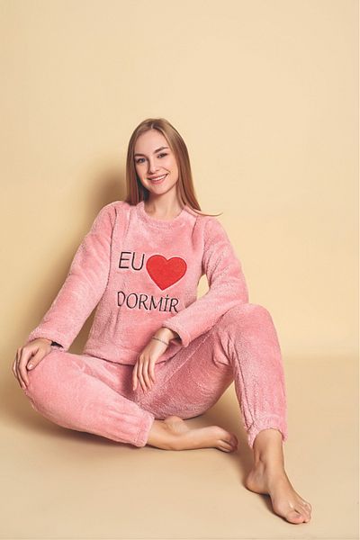 Yerli Women's Homewear Plush Fleece New Season Pajamas set