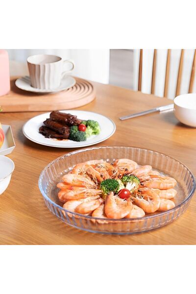 fulina Glass Microwave Splatter Cover, Microwave Plate with Cover, Dishwasher Safe