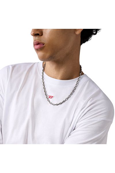 Diesel Metamorph Silver Coloured Necklace Dx1582040