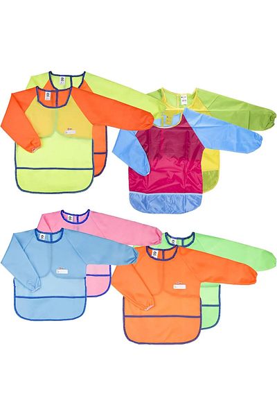 STOREMAX Ntwork Paint Apron Waterproof Long Sleeve with Pocket Washable Mixed Color Art 1087243