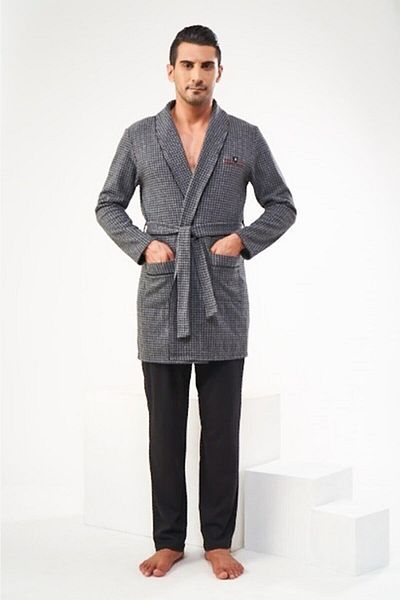 Pjs Pijama Pjs 22616 Ανδρική χειμερινή ρόμπα