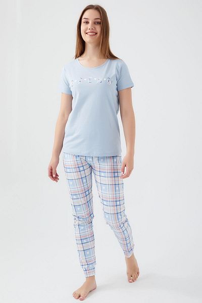 Pierre Cardin 8592 Set de pijamale cu mânecă scurtă pentru femei Dream Blue