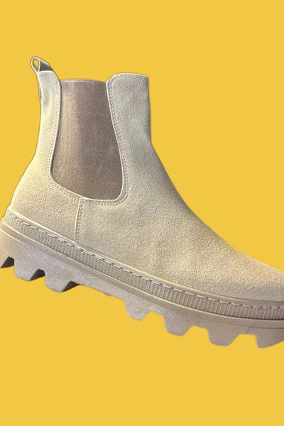 shoecide Laceless Elastic High Sole Mink Suede Men's Chelsea Boots 113