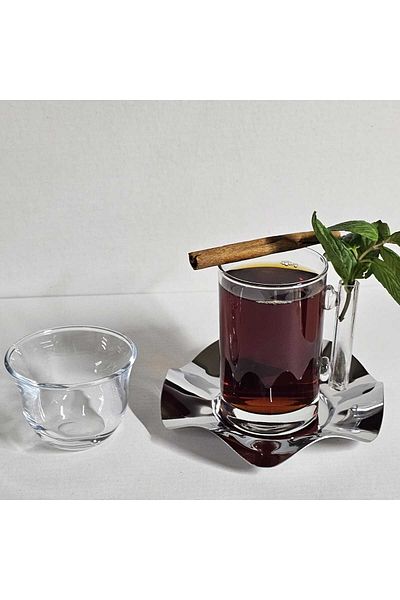 Turkish Store İstanbul طقم شاي وقهوة 18 قطعة