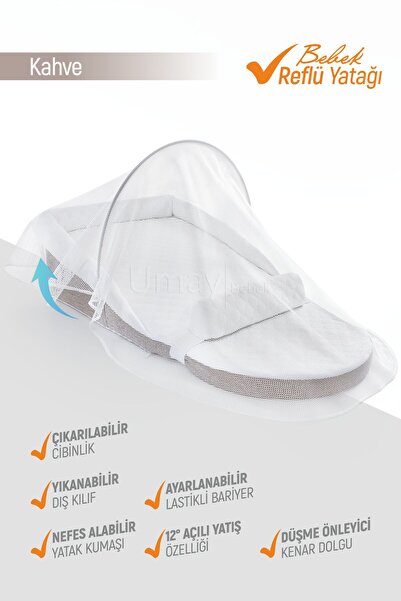 Umaybebek Umay Bebek Reflü Yatağı, Bebek Yatak - Dokuma Kahve