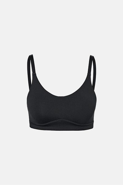 Tchibo Women Sportswear Fit Sleeveless Non Padded Sports Bra, Black