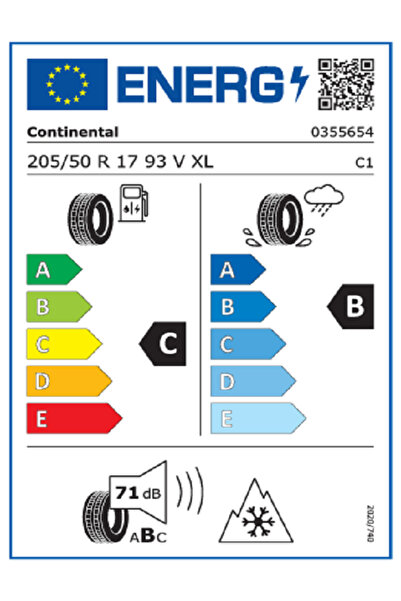 Continental Contınental 205/50R17 93V XL FR Winter Contact TS870 P Oto Kış Lastiği (Üretim Yılı:2025)