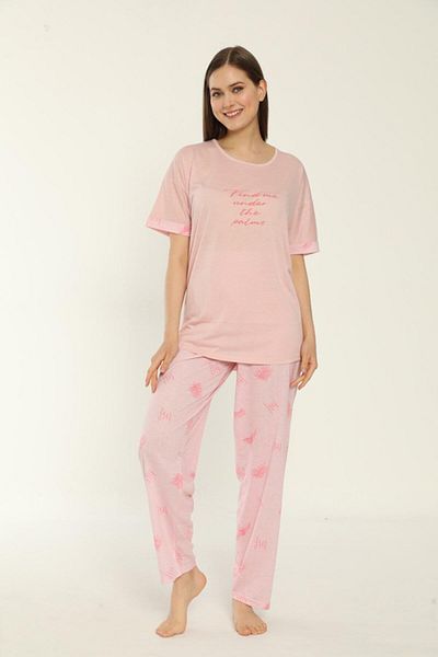Estiva 22154 Women's Viscose Short Sleeve Plus Size Pajama Set