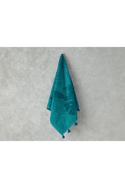 STOREMAX Mu-Artshop Home Allover Palmy Cotton Face Towel 50X80 cm Green Tnca 871301