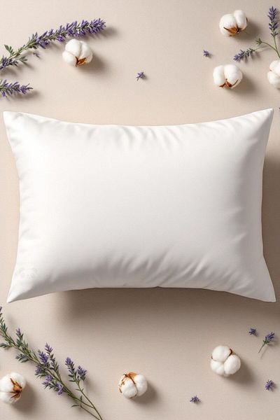 Pandogo Silicone Fiber 1 Piece - Antibacterial and Soft Sleeping Pillow, Cotton Stitched Case 700 Gr