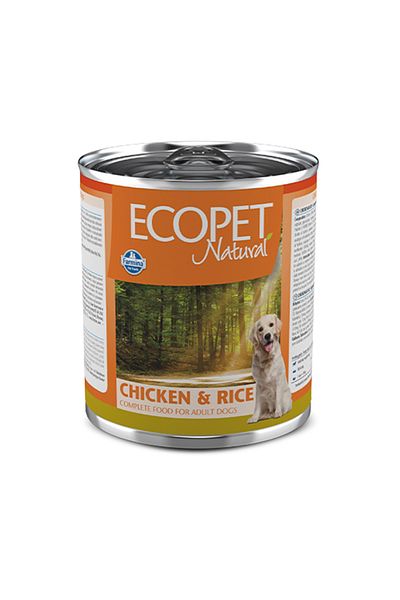 Farmina Ecopet Natural with Chicken and Rice Canned Dog Food - 300 g - Pack of 6