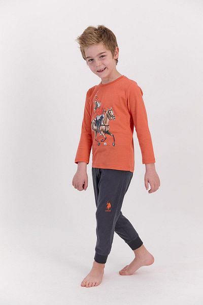 U.S. Polo Assn. Set de pijama cu coaste pentru băiat Polo Assn 922