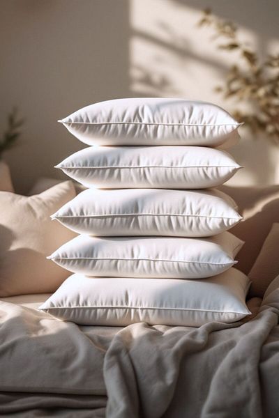 Pandogo 5 Antibacterial Silicone Fiber Sleeping Pillows - Extra Soft, Cotton Stitched Cover 700 Gr