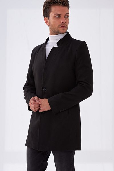 Delpino Pánský kabát Slim Fit s dlouhou manžetou