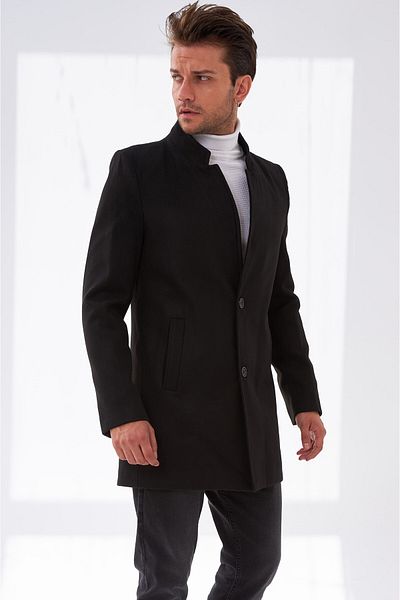 Delpino Pánský kabát Slim Fit s dlouhou manžetou