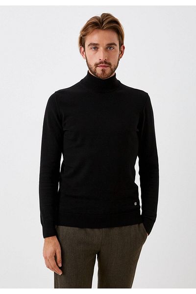 NCS Men's Half Fisherman's Turtleneck Sweater Black Slim Fit Cotton Tight Knitted Sweater Jeans 3005