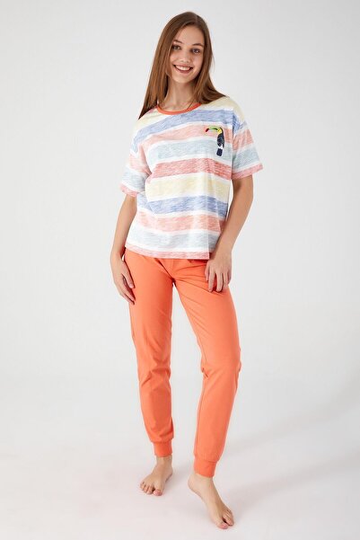 ROLY POLY Γυναικείο κοντομάνικο κοστούμι πιτζάμες 3097 Sloping Cream