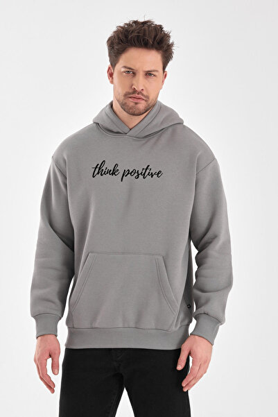 yakamor Unisex με τύπωμα επένδυση fleece Φούτερ με κουκούλα