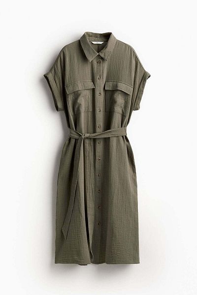 H&M Tie-belt shirt dress