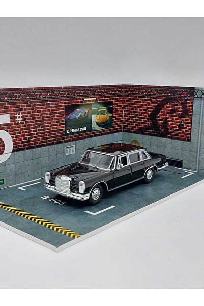 MODEL HEDİYELİK 1963 Mercedes-Benz 600 1/36 Ölçek Metal Araba Siyah