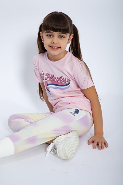 U.S. Polo Assn. Base. Polo Assn 1070 Batik Patterned Girl's Double Set