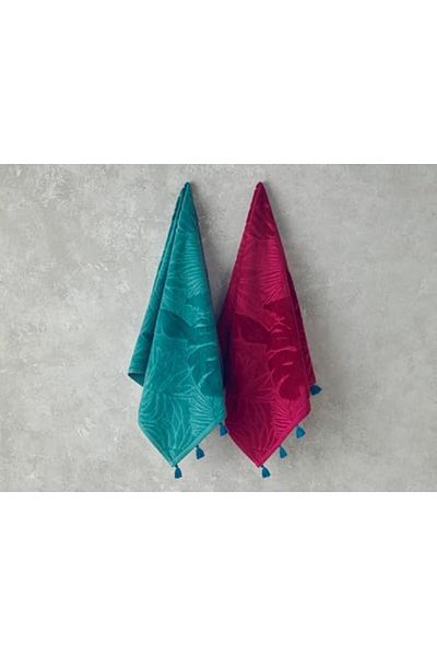 STOREMAX Mu-Artshop Home Allover Palmy Cotton Face Towel 50X80 cm Green Tnca 871301