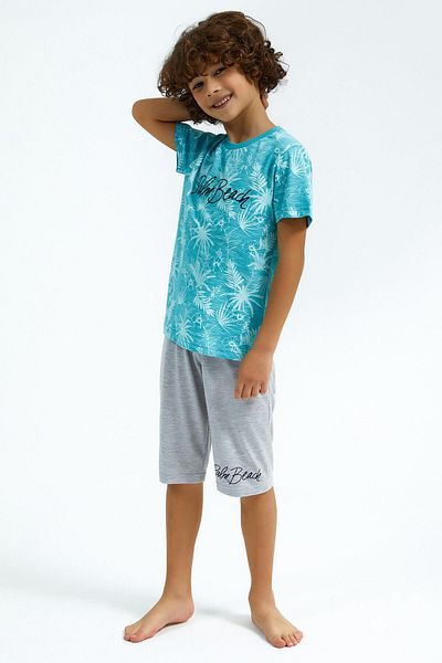 ROLY POLY 2717 Waiter Palm Beach Cyan Boy Capri Suit