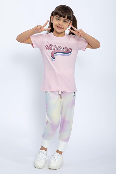 U.S. Polo Assn. Base. Polo Assn 1070 Batik Patterned Girl's Double Set