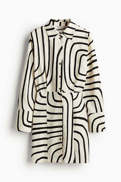 H&M Linen-blend shirt dress