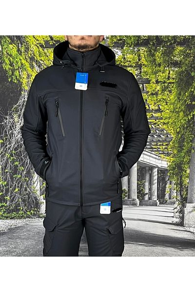 Güray Store Soft Shell Αδιάβροχο και αντιανεμικό παλτό τακτικής με φλις εσωτερικά παλτό biker